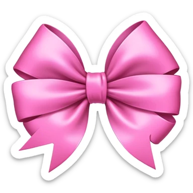 Pink bow sticker