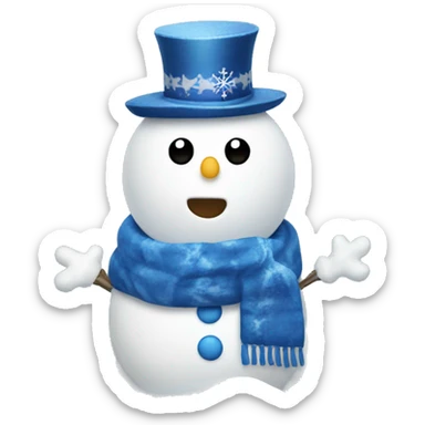 Hanukkah snow man sticker