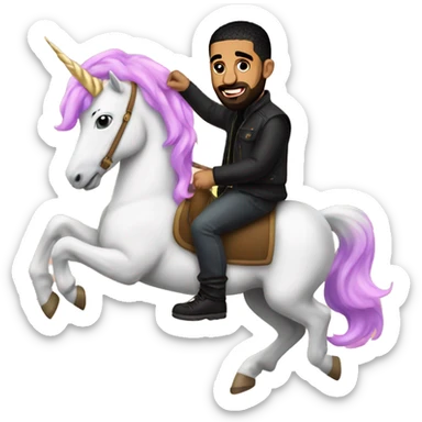 drake on a unicorn sticker