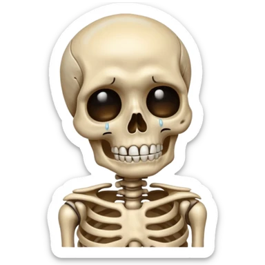 Squelette qui pleure sticker