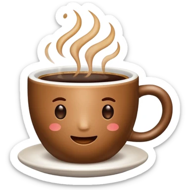 emoji for cup coffee has one object sticker