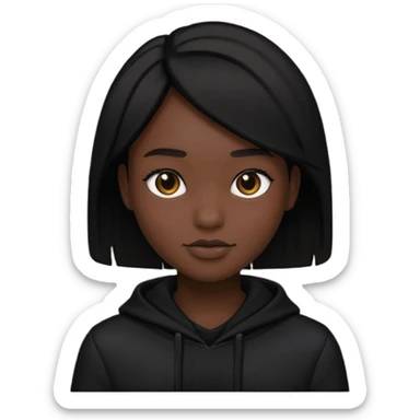 Creer moi un avatar tout noir sticker