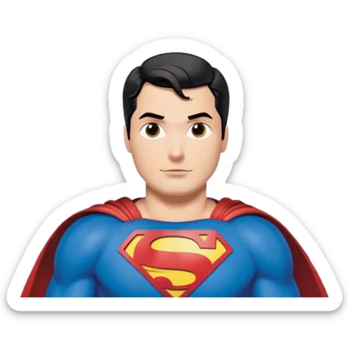 a magazine with Superman on the cover sticker