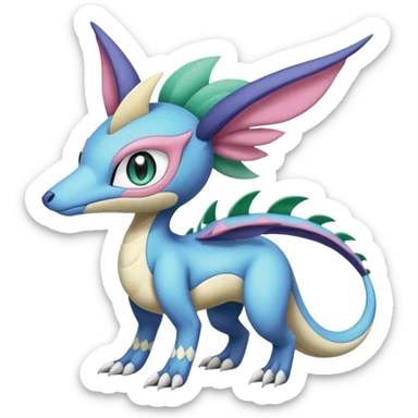 Meloetta-Sergal-Cresselia-Palkia-Stitch-Fakémon-creature-hybrid sticker