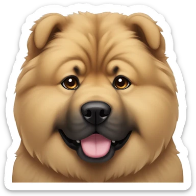 Chow-chow with black muzzle sticker