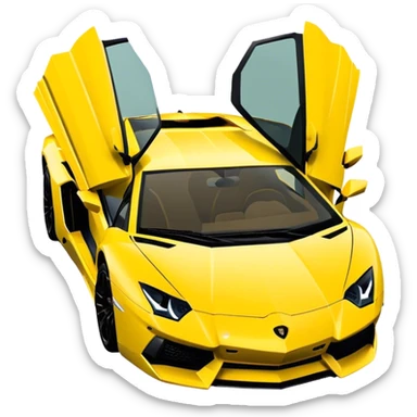 Lamborghini Aventador - Lamborghini (Model Year: 2021) (Iconic colour: Yellow) sticker