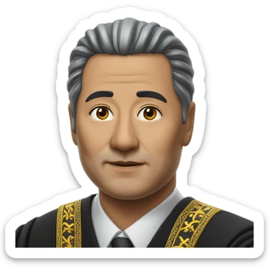 kazakhstan judge photorealistic sticker