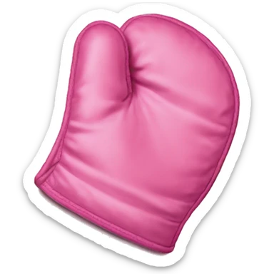 Realistic bubblegum pink oven mitt sticker