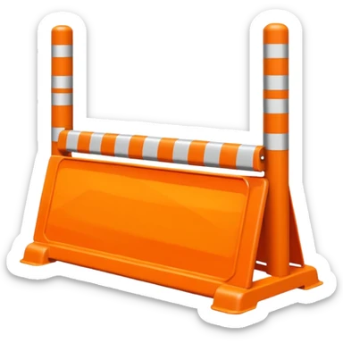 roadwork barrier sticker