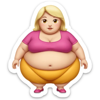 Fattest lady ever sticker
