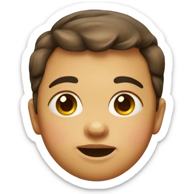 a face emoji of a baby with puffed cheeks  sticker