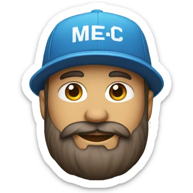 Un mec avec barbe et casquette à l’envers  sticker