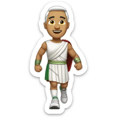 Julius caesar wearing running shoes sticker