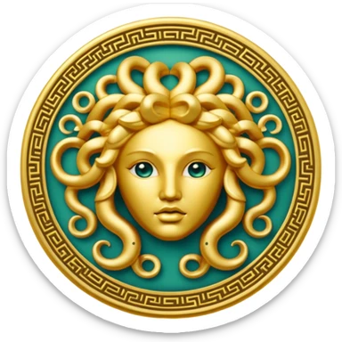 Medusa Versace logo sticker