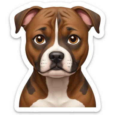 Gorgeous brindle staffie sticker