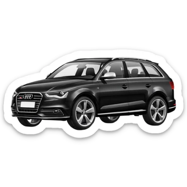 Audi car black wagon sticker