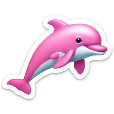 pink dolphin with a bow sticker
