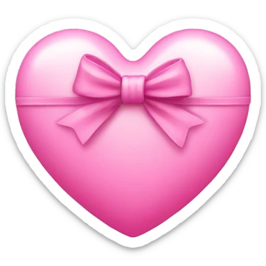 Pink heart  with bow inside  sticker