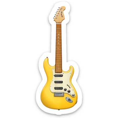 Yellow electric guitar sticker