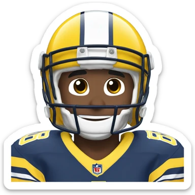 los angeles chargers quarterback justin herbert champion with a crown   sticker