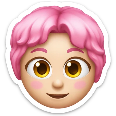 um emoji com corações rosa e brilho nos olhos sticker