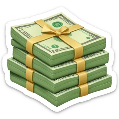 Small money stack sticker