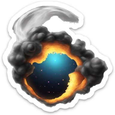 massive black hole spagetthifiying matter sticker