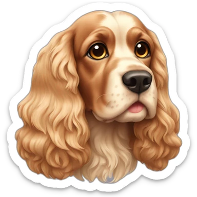 Cocker spaniel dog sticker