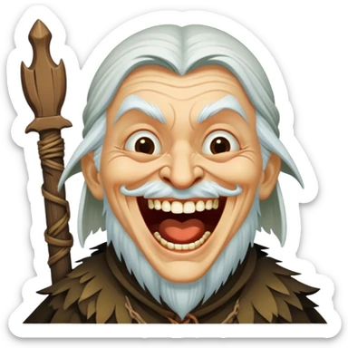 Baba Yaga laughs sticker