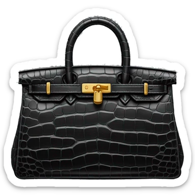Black  alligator birkin bag sticker