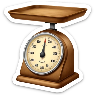 Make a weighing scale emoji in color brown sticker