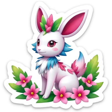 Shiny Exotic Sylveon-Shaymin-Meganium-Hybrid-Creature sticker