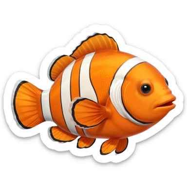 Full body of a clownfish  sticker