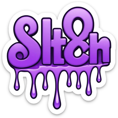 just the word "bitch" written in purple sticker