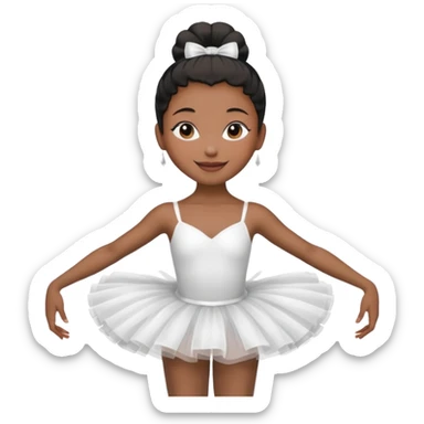 black ballerina emoji sticker