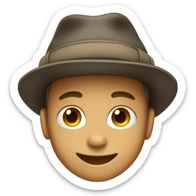 smiling boys in hats no background  sticker