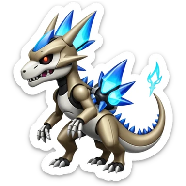 Futuristic Marowak-Duskull-Darkdramon-fusion sticker