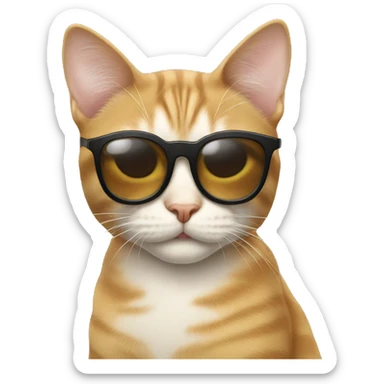 Cat with sunglasses sticker