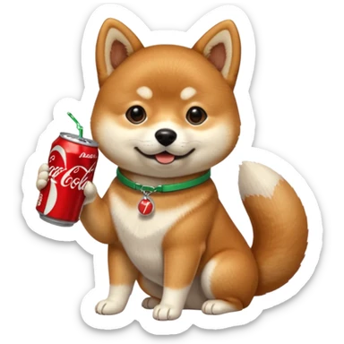 Shiba Jasper Coca Cola  sticker