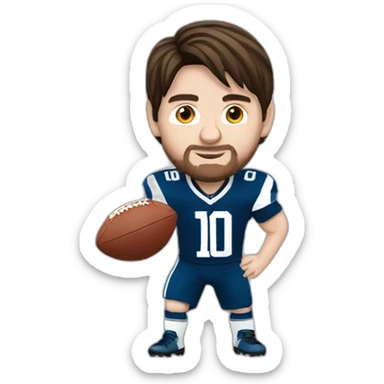 Lionel messi playing american football sticker