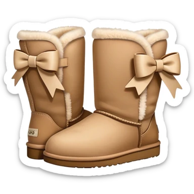 uggs with bow sticker