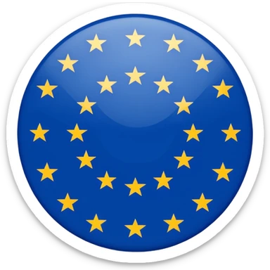 circular european union flag sticker