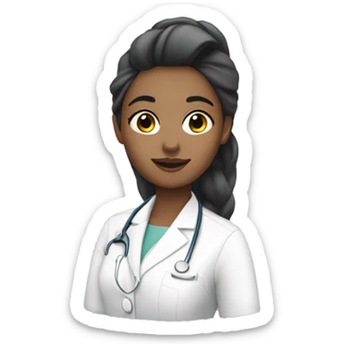 Medical esthetician girl sticker