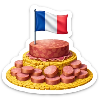 French flag on top of a SPAM LANDSCAPE  sticker
