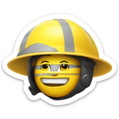 Special needs emoji with helmet sticker