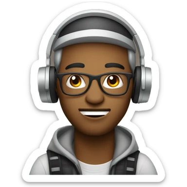 music producer with macbook creativity from mind sticker