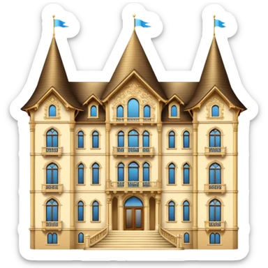 A hotel icon like gstaad palace sticker