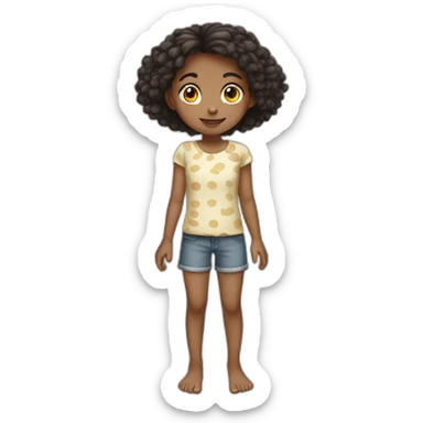 Barefoot spotted girl sticker