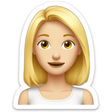 Fille blonde allergique aux chats sticker