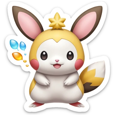 Emolga-Victini-Pichu-Dedenne-Togedemaru-fusion sticker